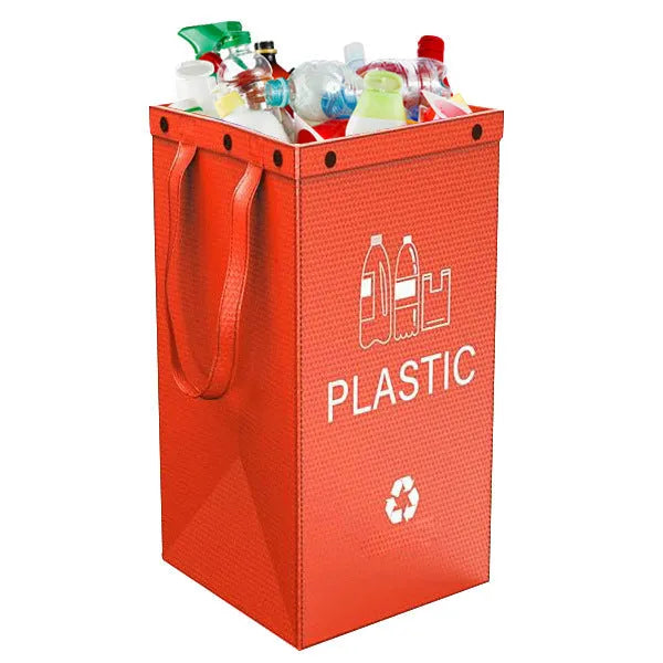 40L blue plastic waterproof rubbish bin for household waste classification