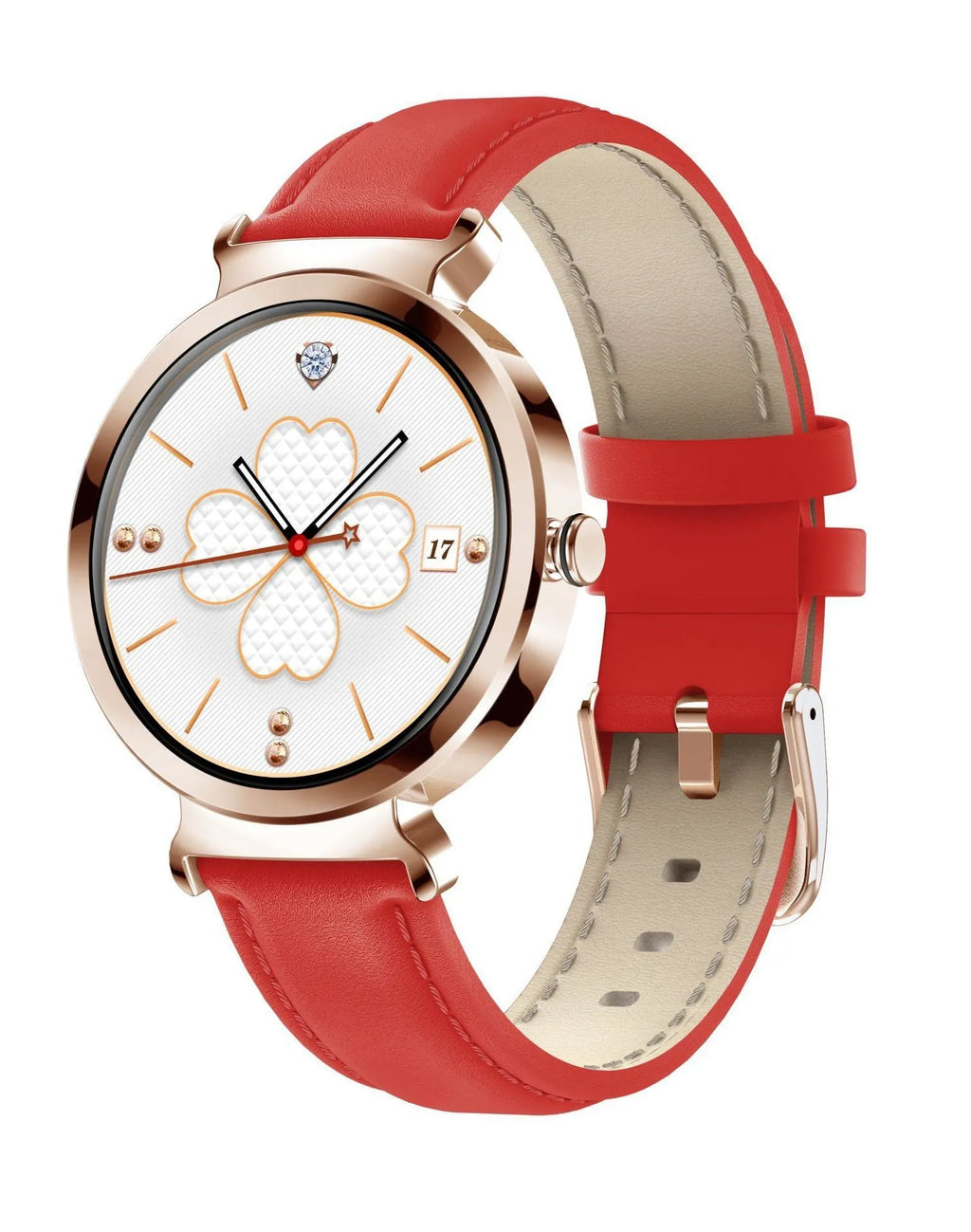 Zinc alloy smart bracelet watch with 1.28 inch colour display in metallic finish