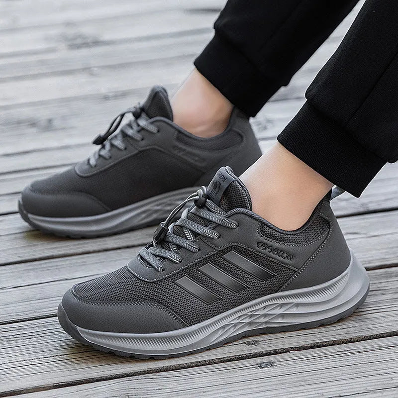 Breathable mesh slip-on shoes with elastic band and non-slip sole in various colours