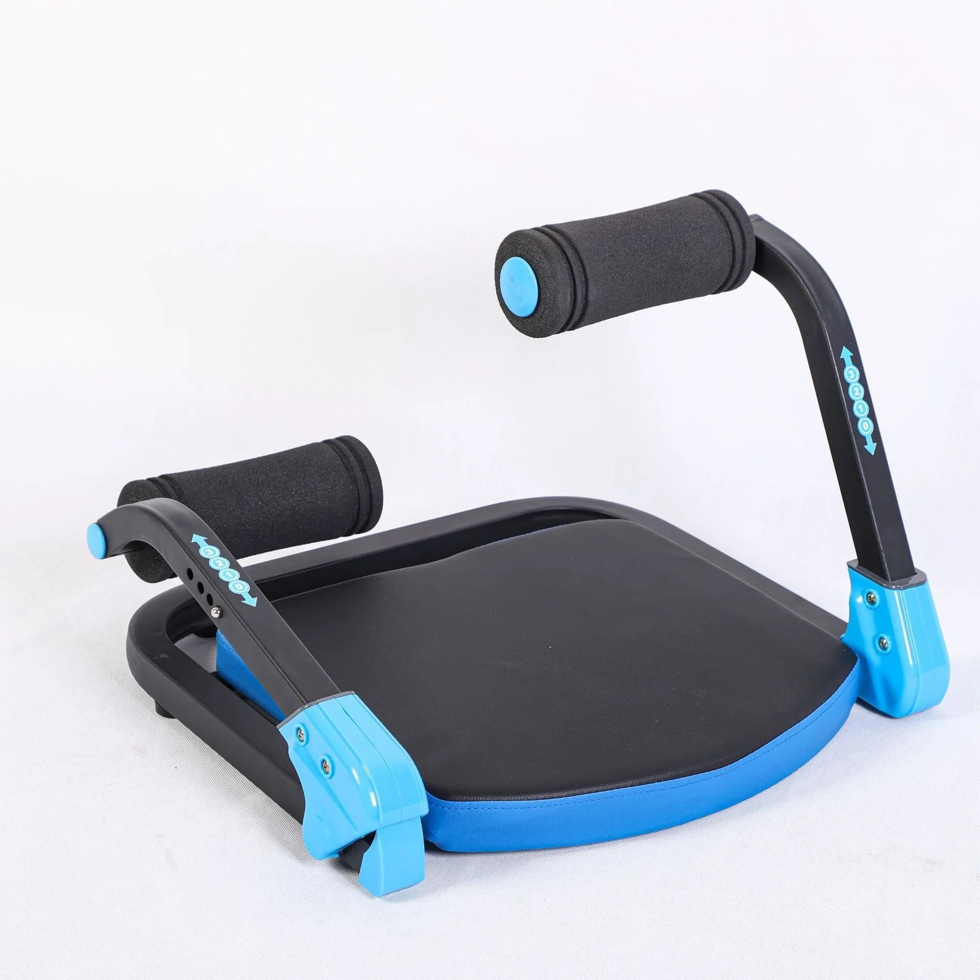 Mini multifunctional abdominal exercise device in sky blue and red colour options
