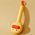 Small yellow duck comb brush for pet hair removal with open-section needle teeth