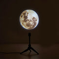 Adjustable earth and moon projection night light with USB cable and bracket