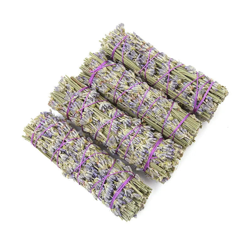 Natural dried flower lavender aromatherapy stick measuring approximately 4 inches long.