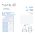 Oblique Angle Artsy Ins Style Salt Series student draft notebook in A5 or B5 size with white or blue plaid cover.