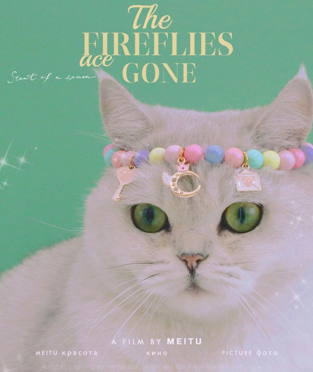 Macaron-themed resin charm collar and bracelet set for cats or dogs in assorted colours