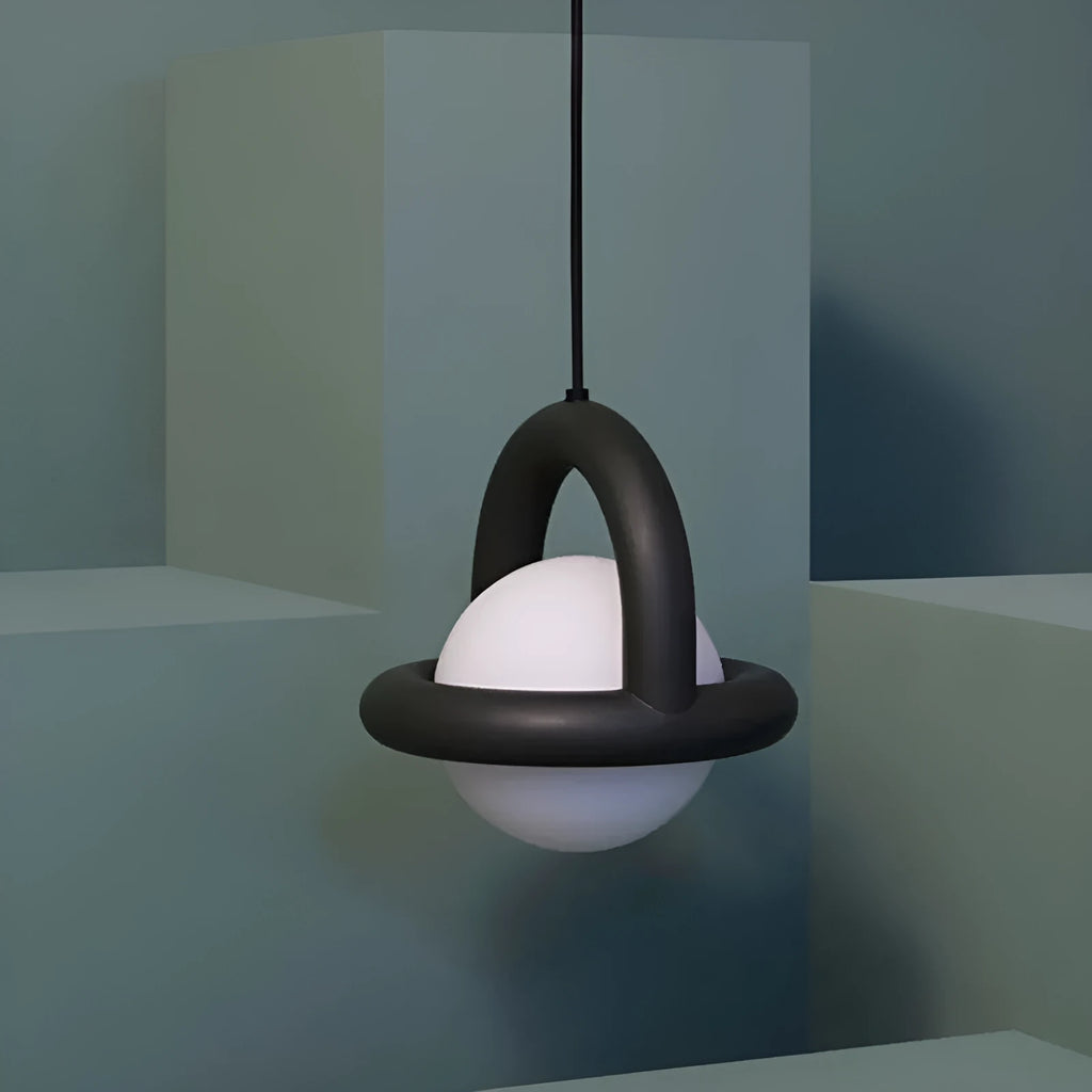 Danish designer hanging pendant lamp in matte finish with adjustable cord for bedroom or living room.