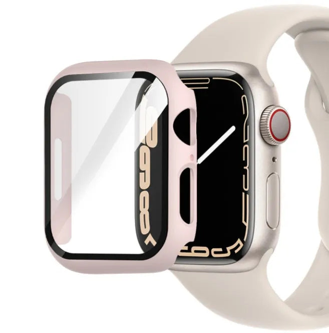 PC tempered film protective case for Apple Watch in various colours and patterns.