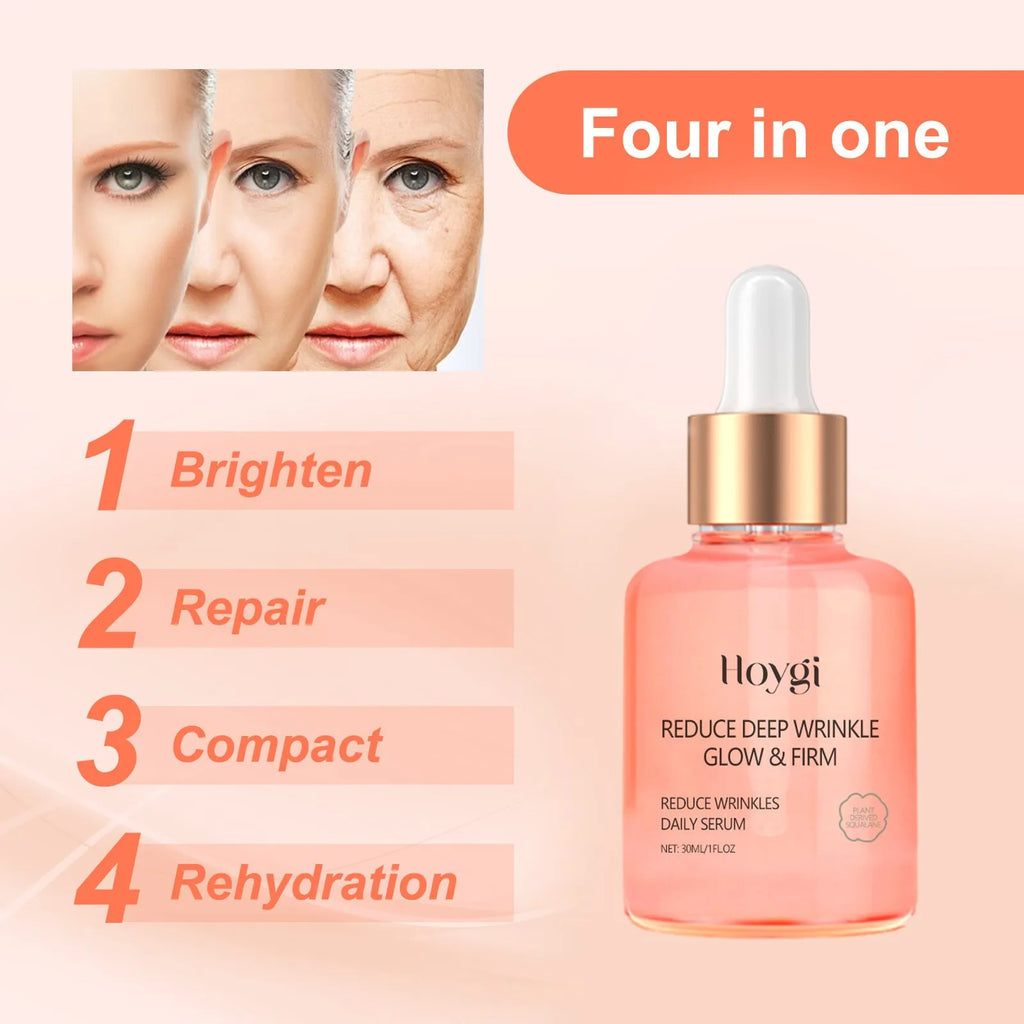 30ml rose essential oil serum in 3.8x3.8x8.6cm bottle for fine wrinkle smoothing