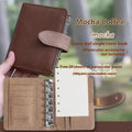 A7 mini loose-leaf watercolour notebook in one of five colours: green, brown, yellow, coffee, or dark green.