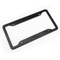 Aluminium alloy stainless steel licence plate frame in black finish showing dimensions