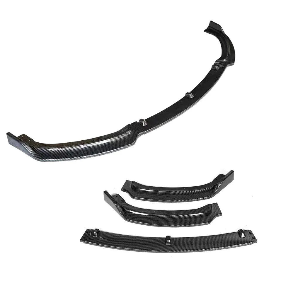 Black polypropylene front bumper lip spoiler for BMW 3 Series F30 F35 models