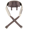 Milky white rechargeable shoulder and neck massager with infrared physiotherapy function