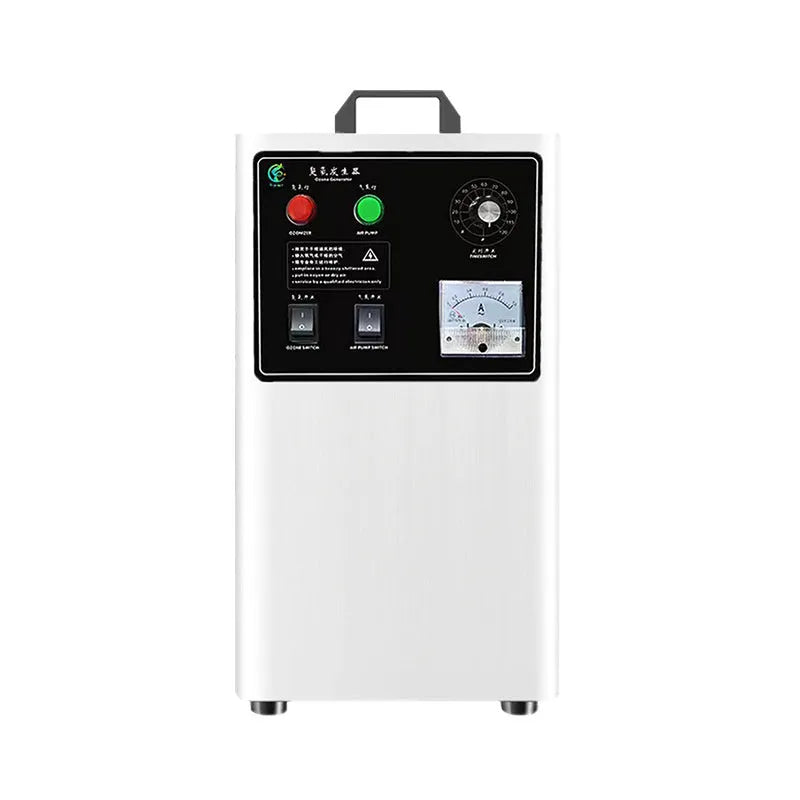 Fruit and vegetable ozone treatment machine with 20g/h output and air-cooled system in stainless steel or white finish