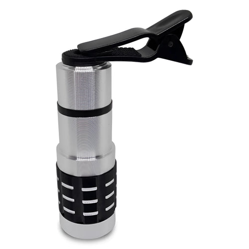 12x telescopic lens with universal clip for mobile phone photography