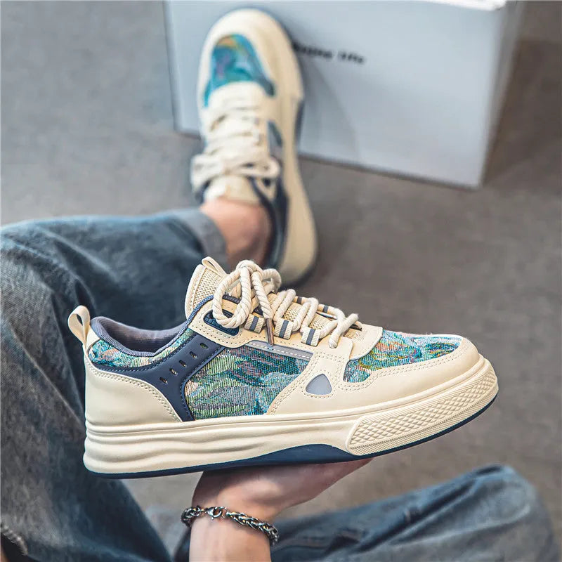 Men's casual canvas flat shoes in Milan green colour with round toe and flat heel design.