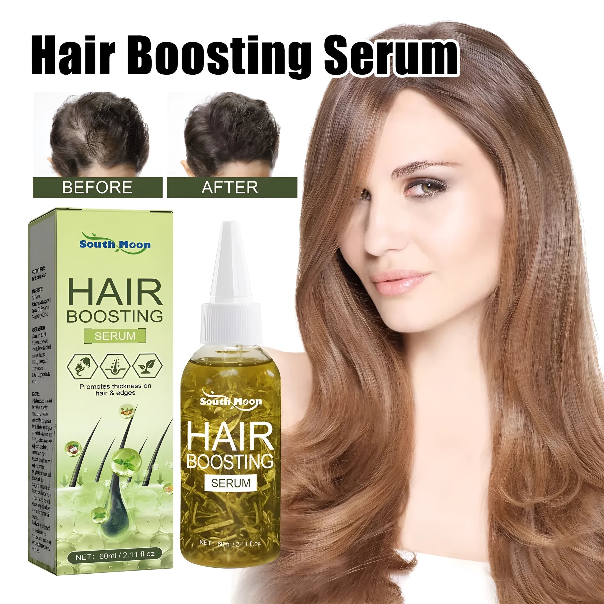 60ml bottle of anti-fall hair repair essential oil for dry brittle hair and split ends