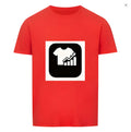 Red striped Japanese retro men's T-shirt with short sleeves in silk and linen fabric