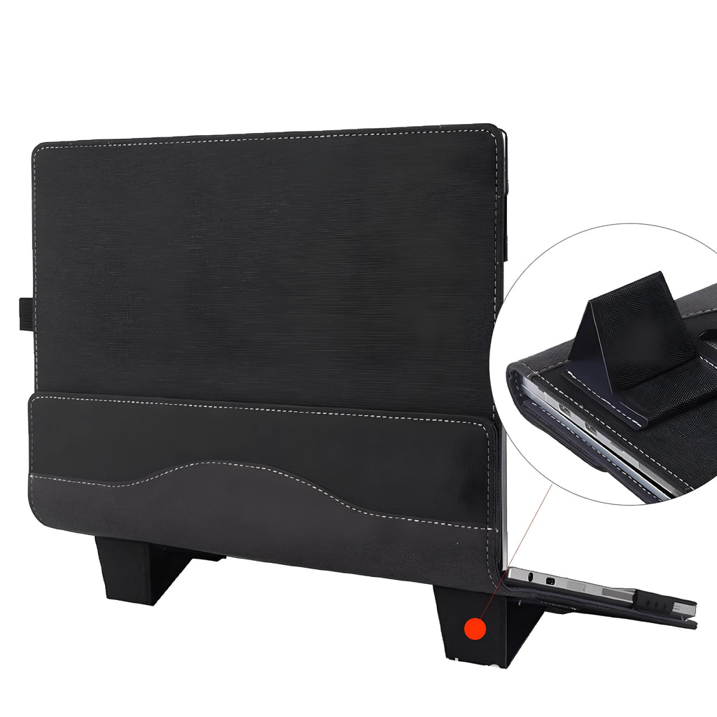 Black imitation leather protective sleeve for Microsoft Surface Laptop 6 with Chinese pattern