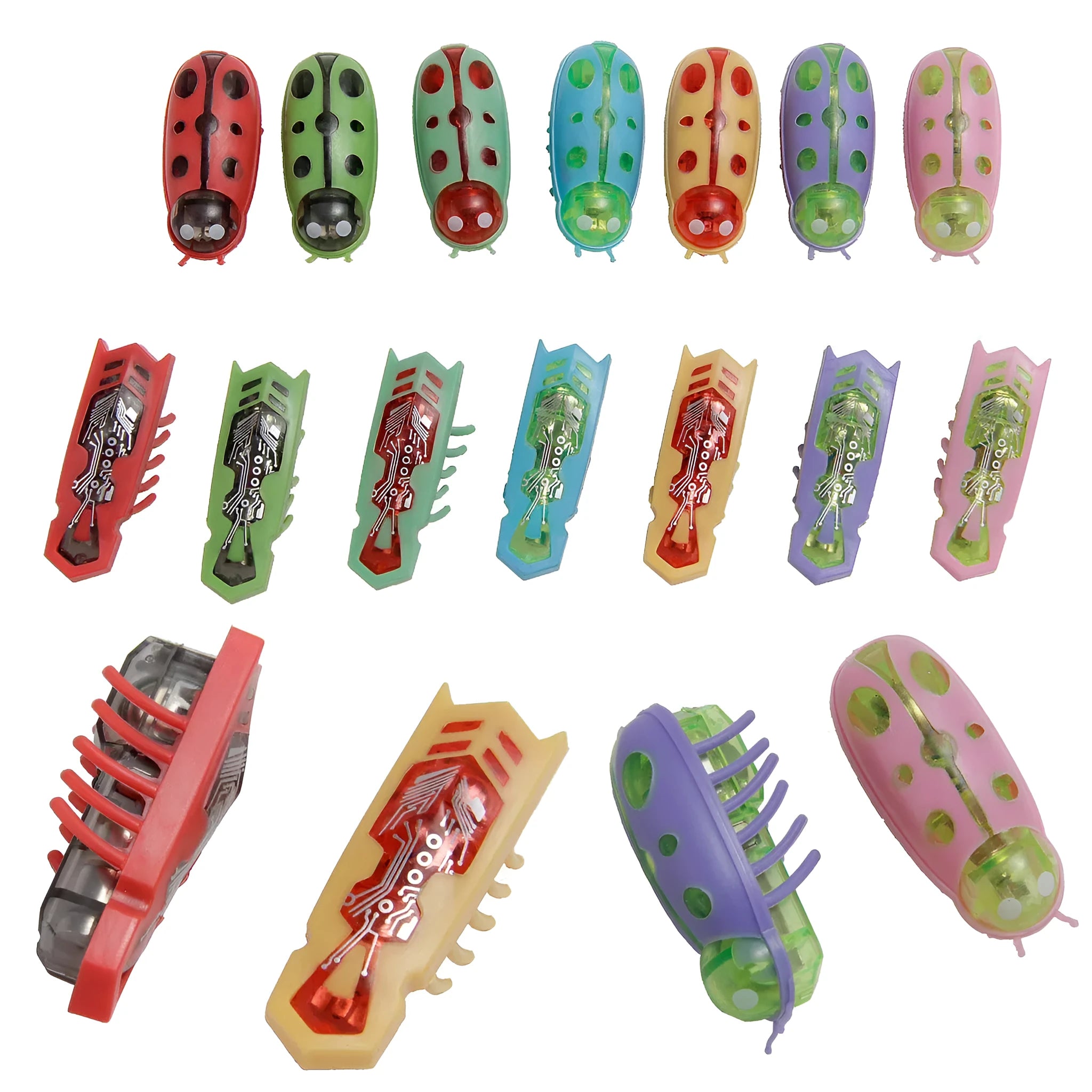 Electric bug cat toy with ladybug design showing angular legs and compact 4.5cm size