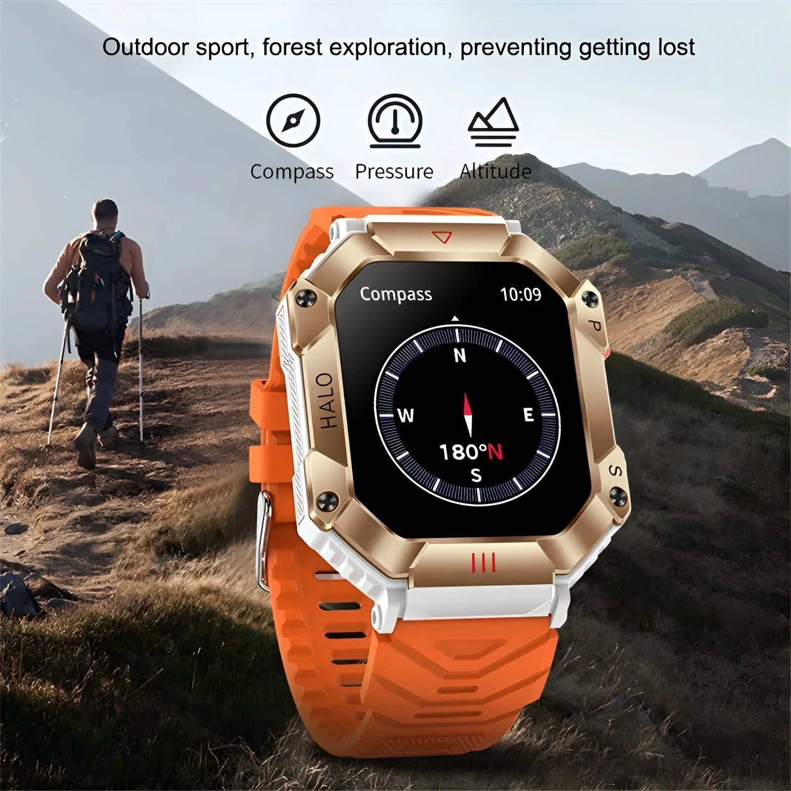 Android smart watch for women with GPS and Bluetooth calling in multiple strap colours