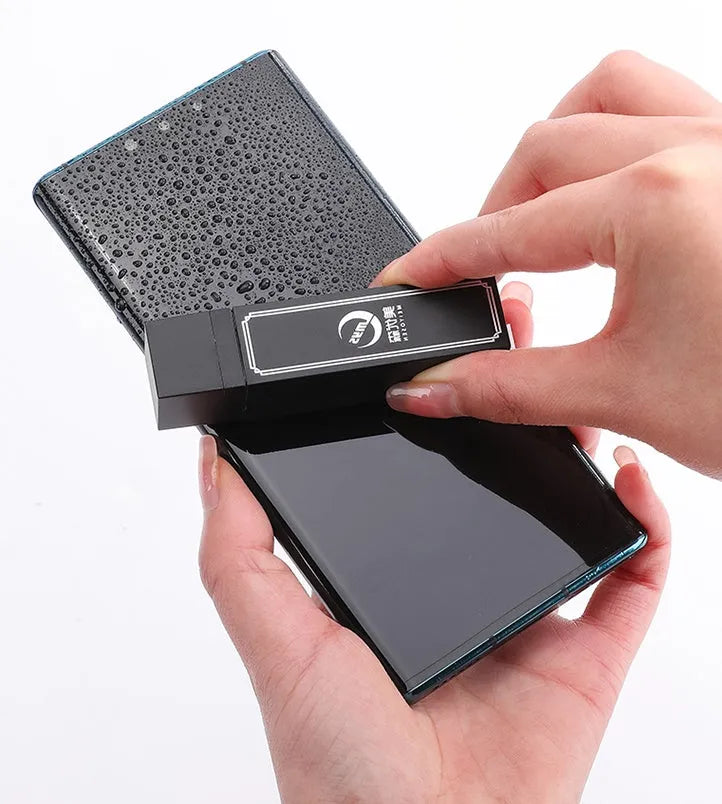 Disposable mobile phone screen cleaner wipes in black with 40 sheets for electronic display cleaning