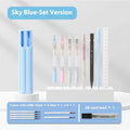 Plastic pressing pen and pencil storage case kit in choice of colours and set sizes