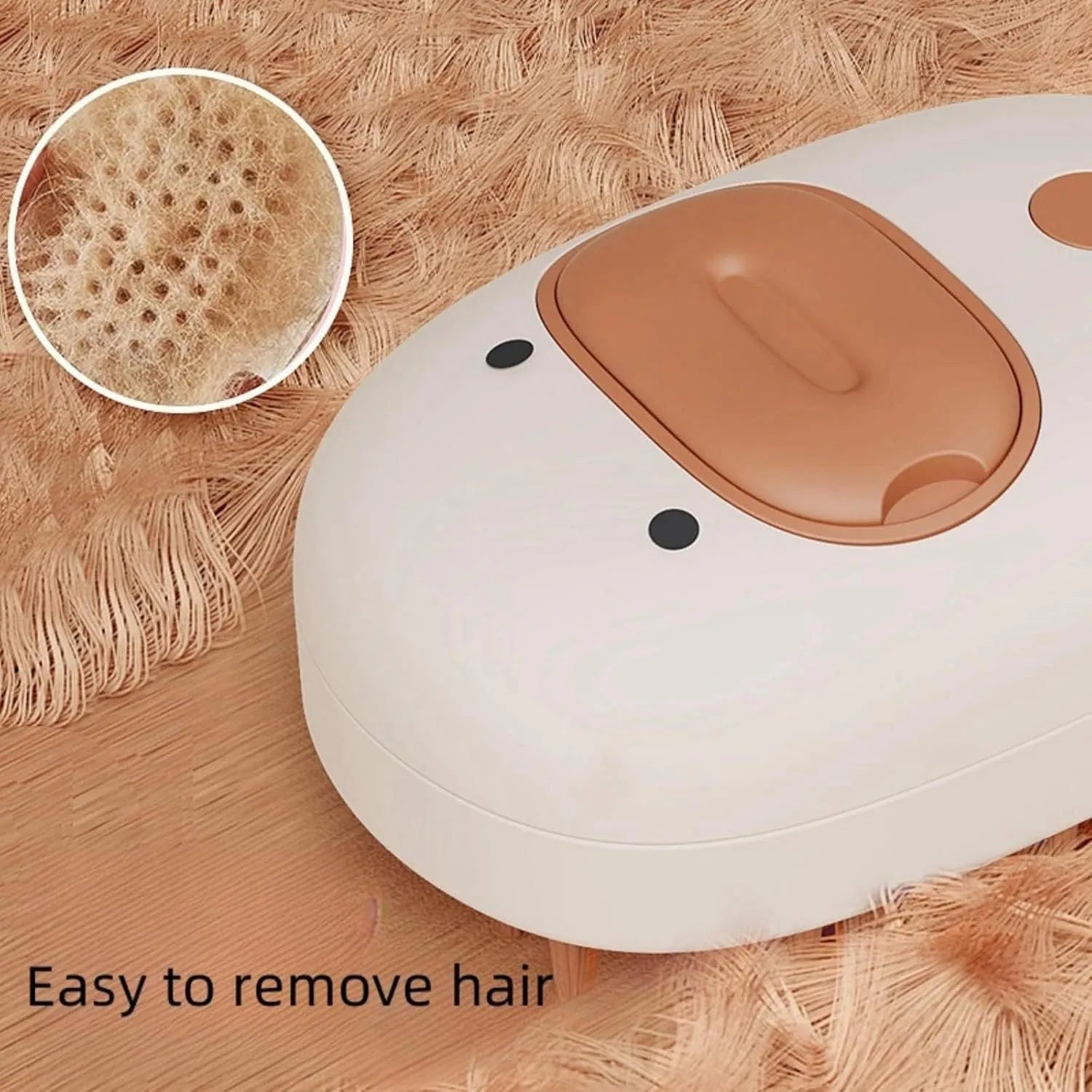 White pet steam brush with silicone teeth for grooming dogs and cats