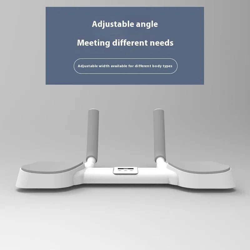 White household flat support trainer with alloy aluminium tube frame and ABS plastic components.