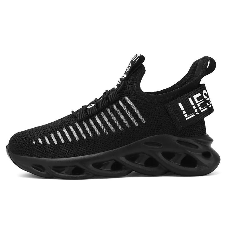Kids coconut sneakers with Velcro fastening in black, khaki, or white colours with fabric upper and EVA sole