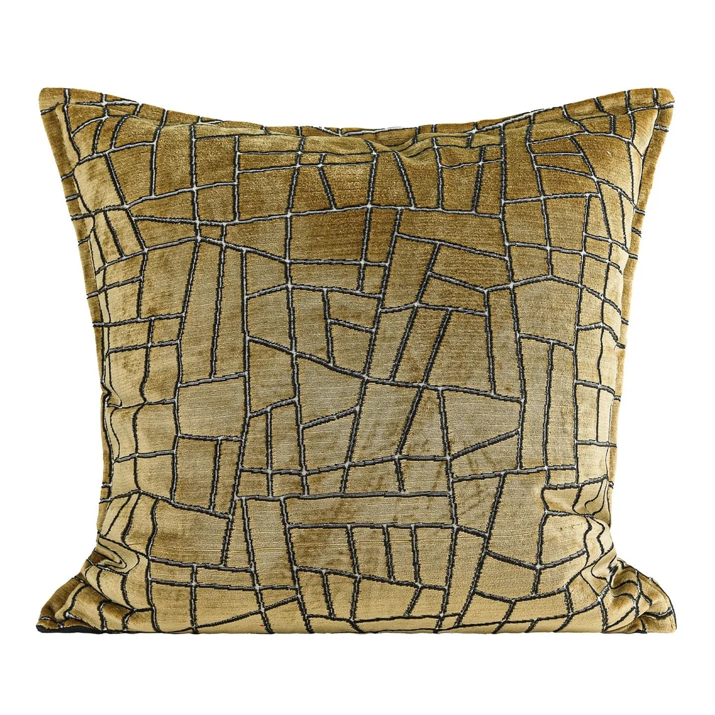 Tuhao gold geometric abstract pattern decorative cushion in square and rectangular sizes