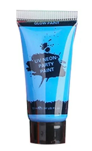25ml tube of neon face and body paint in colours red, yellow, green, purple, orange, pink