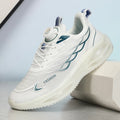 Breathable low-top casual running shoes in sky blue with a round toe and lace-up front.