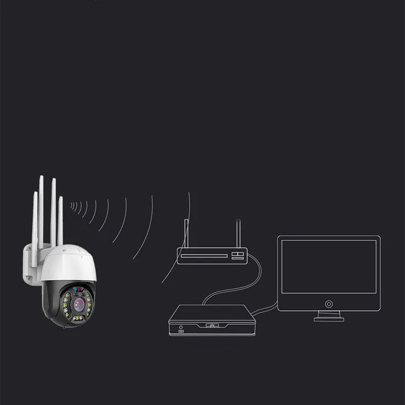 5MP outdoor dome security camera with 360 degree rotation and infrared night vision capability