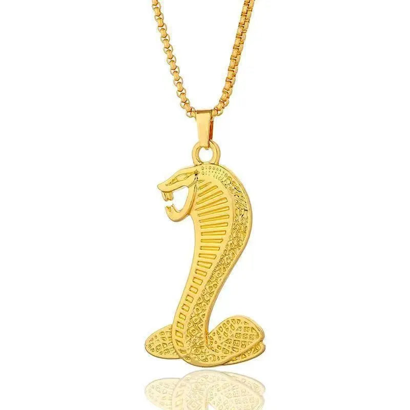 Gold-coloured geometric necklace with zircon detailing on alloy pendant for women