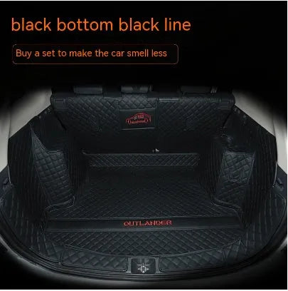 Mitsubishi Outlander boot liner mat with 3D raised edges in a vehicle cargo area.