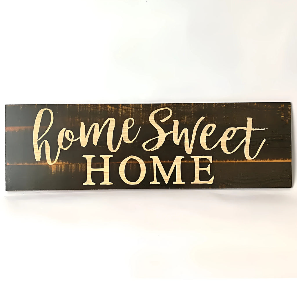 Carved wooden wall hanging ornament in black or white measuring 40cm long for home decoration