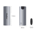 Grey mobile SSD external hard drive with USB 3.0 interface for direct phone connection