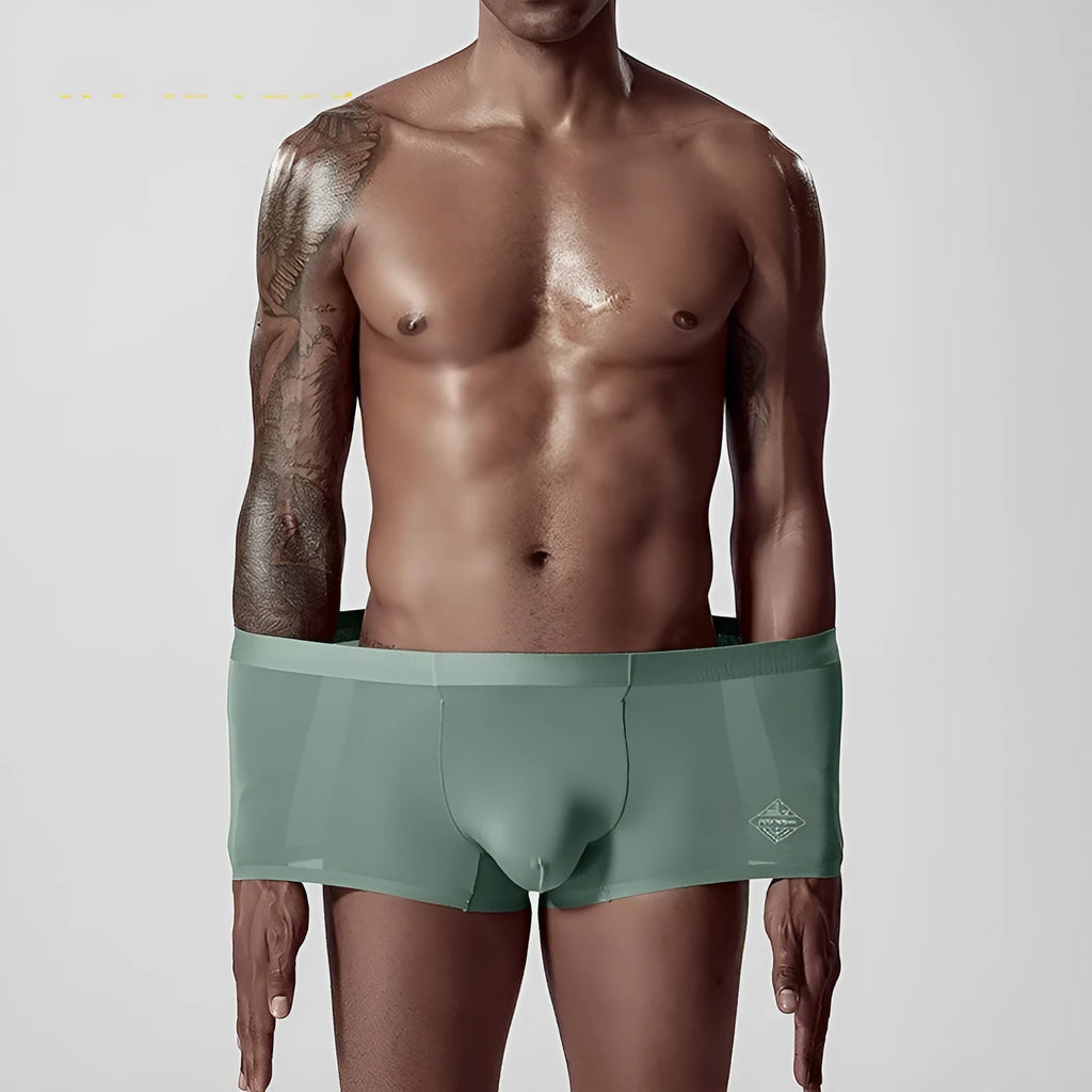 Seamless modal men's underwear in mid waist design with body shaping functions