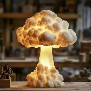 Atomic bomb mushroom cloud shaped table lamp with USB power connection modern art decorative lighting