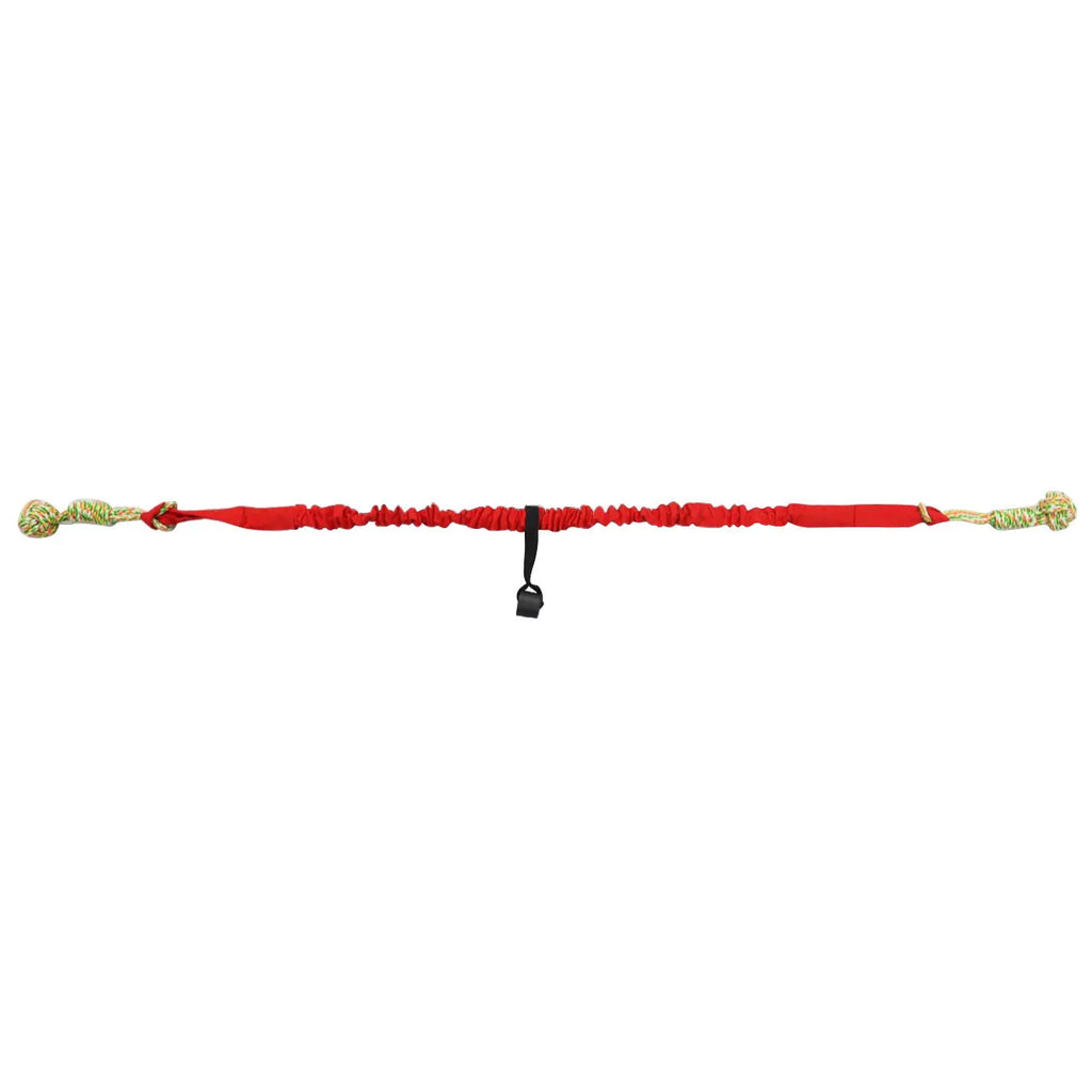 Braided cotton dog tug-of-war rope toy in black, grey, and red colour options