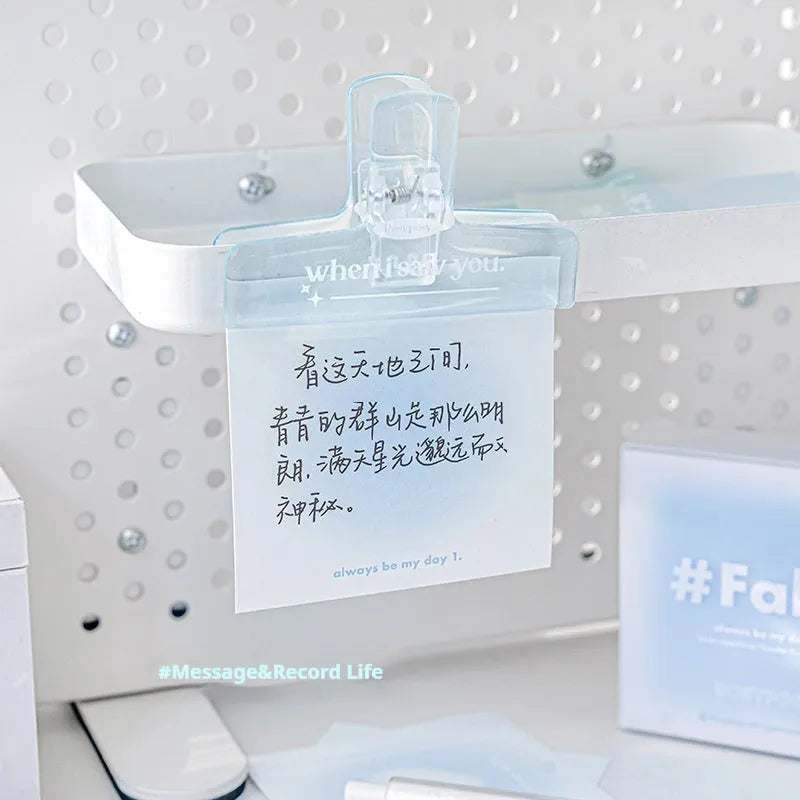 70mm square gradient parchment inner multifunctional notepad in blush, green, purple, or blue with sticky notes, notepaper, and stickers