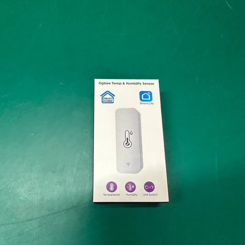 White ABS plastic smart WiFi Zigbee temperature and humidity sensor unit