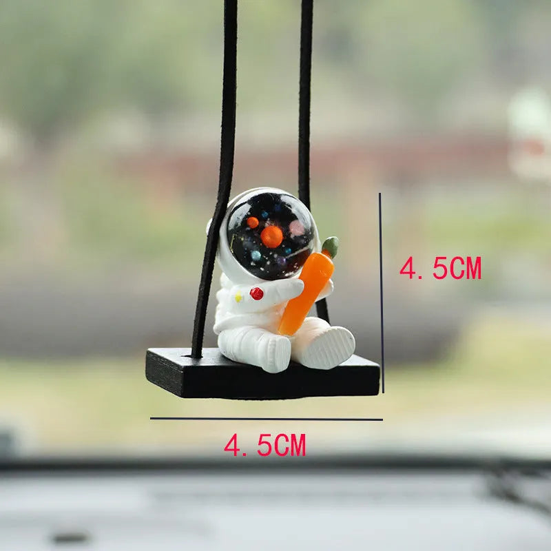 Resin cartoon astronaut car pendant ornament with five design variations