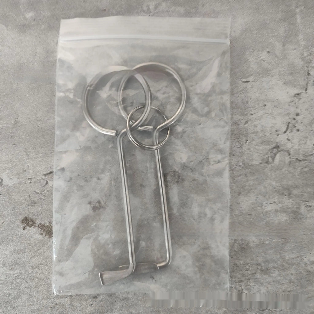 Two alloy steel universal wrench tools from a portable 2-piece set for home and vehicle maintenance.