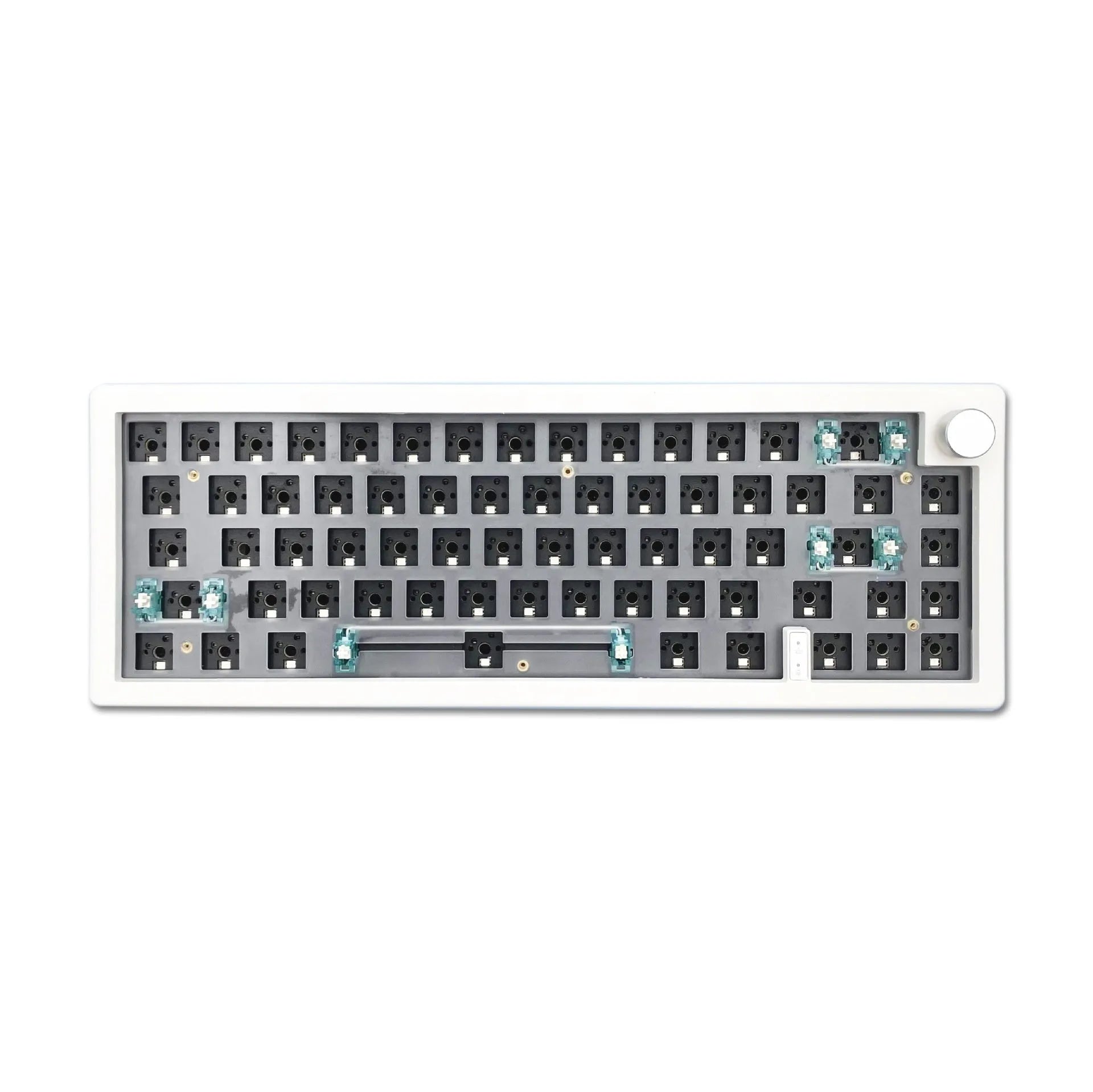 DIY mechanical keyboard kit with hot-swappable PCB and RGB backlit keys in multiple colour options