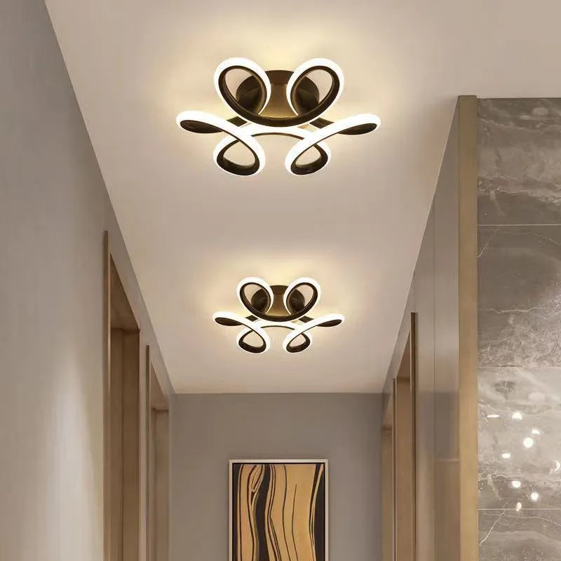 Modern white silicone LED corridor ceiling light for hallways and entrances