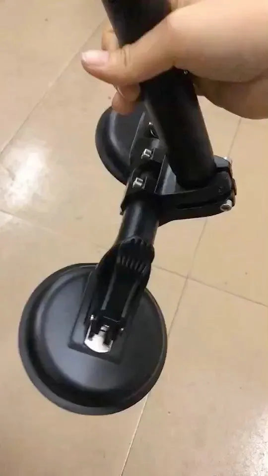 Black ABS car window suction mount with rubber base for flagpoles