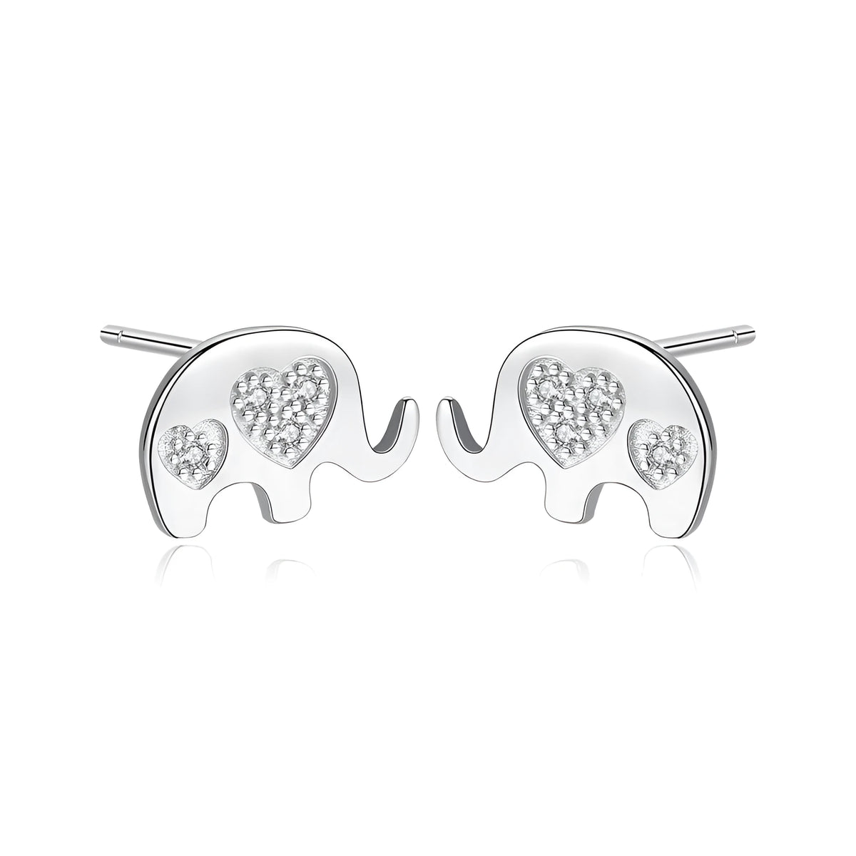 Korean geometric silver drop earrings with gem setting in gold and silvery colour variations