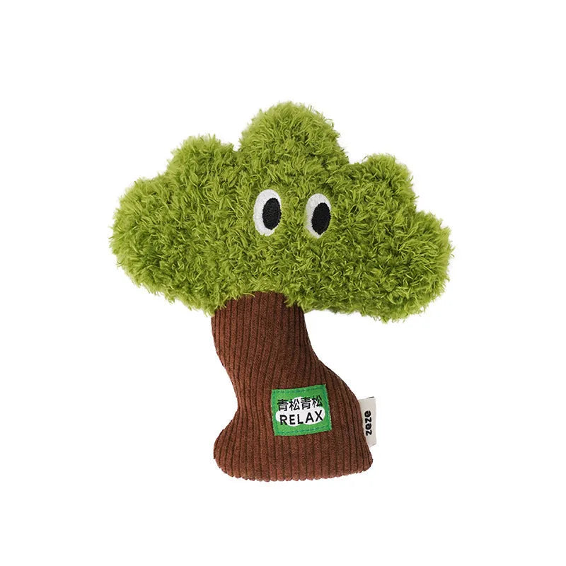 Pine tree-shaped cat toy with textured surface for grinding and biting, available in three sizes