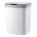 Plastic induction trash can with lid in black or white for kitchen, living room, or toilet